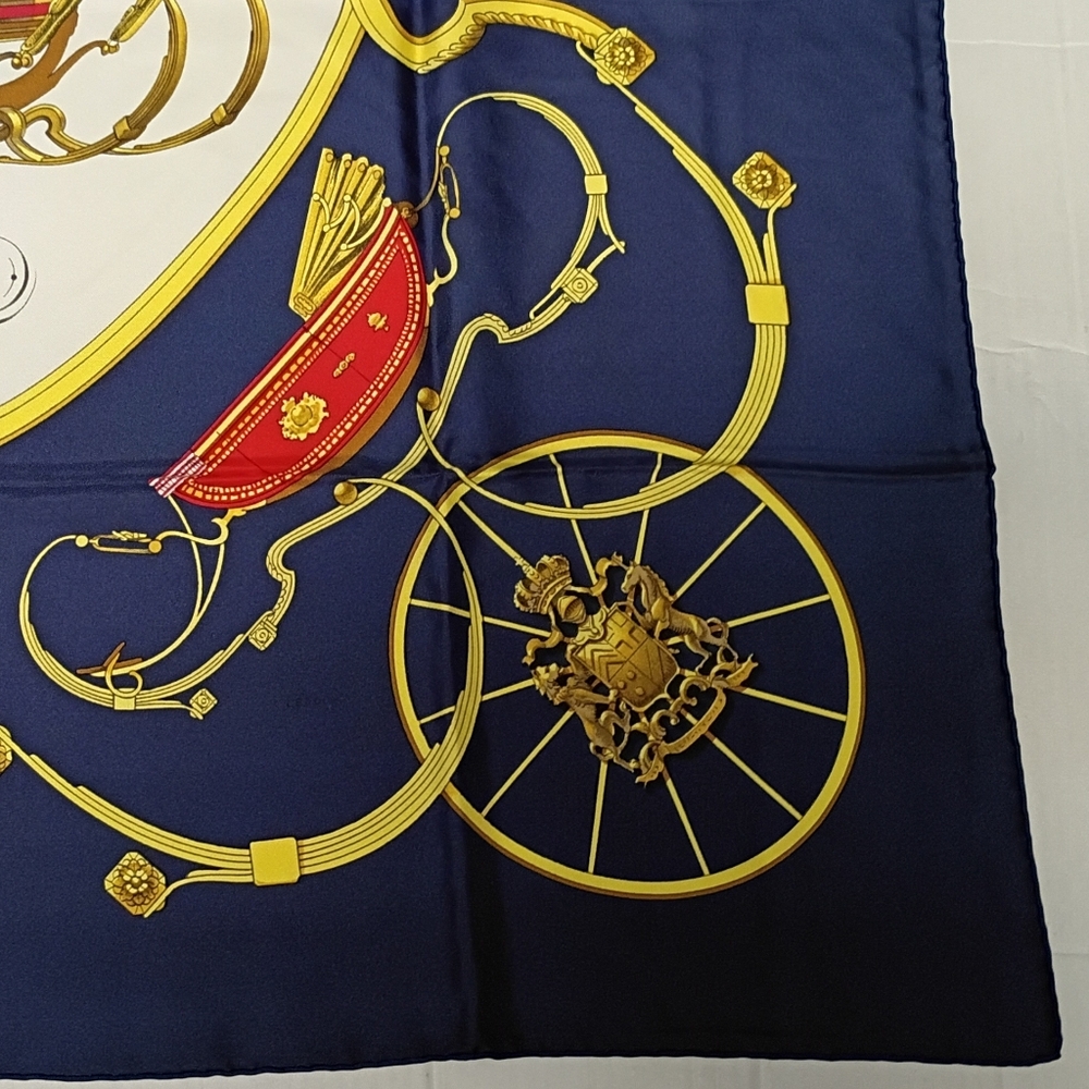 ❤️NWOT HERMES SPRINGS LEDOUX CARRIAGE Silk Twill Piano Shawl Scarf 36X36 - Picture 6 of 10